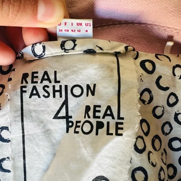 NWOT S.Oliver Blazer! Light Pink with white elbow pads -sparkle accents- Size 8 - Picture 7 of 9